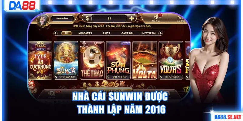 Nhà cái sunwin được thành lập năm 2016